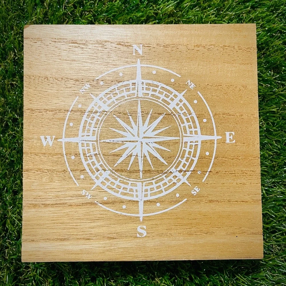 Wooden Compass Wall Art